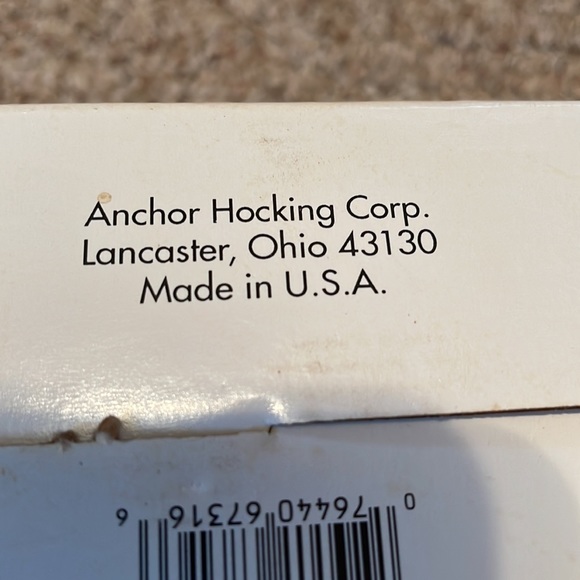 Vintage New Anchor Hocking Wexford cut glass 5PC table servers. - Picture 2 of 3